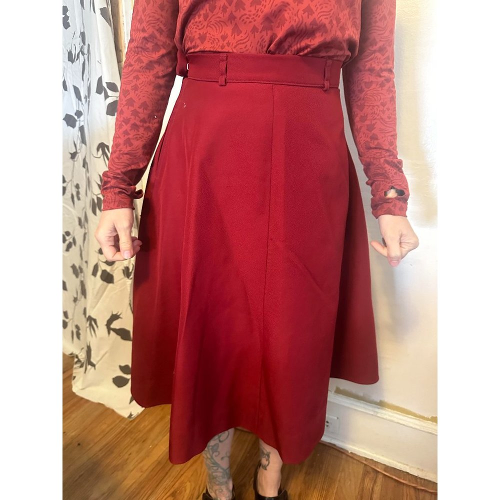 Vintage Bobbie Brooks red A-line skirt